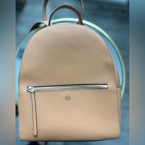 Tory Burch Tan Backpack with Smooth Leather Finish